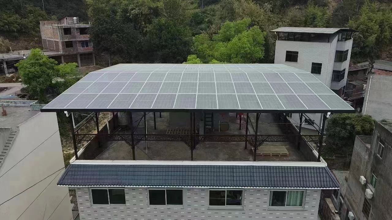 防城港15kw+10kwh自建别墅家庭光伏储能系统